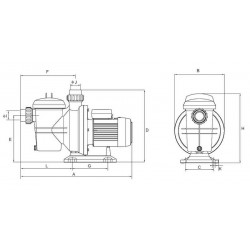 Single-stage centrifugal pool pump