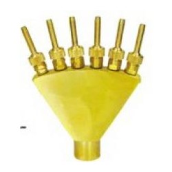 Finger jet nozzles made of brass for classical and musical fountains