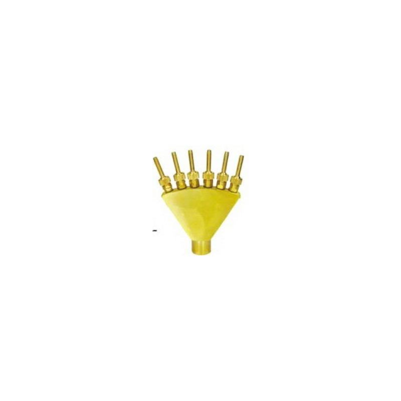 Finger jet nozzles made of brass for classical and musical fountains